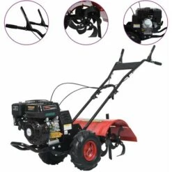 YOUTHUP Cultivateur à Essence 6,5 Ch 196 Cc - Rouge